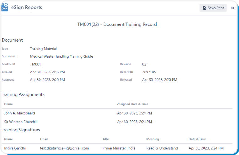 Document Training Record in Confluence